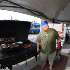 What a camping tailgate set up!