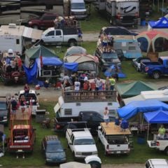 Great views from the infield campground.